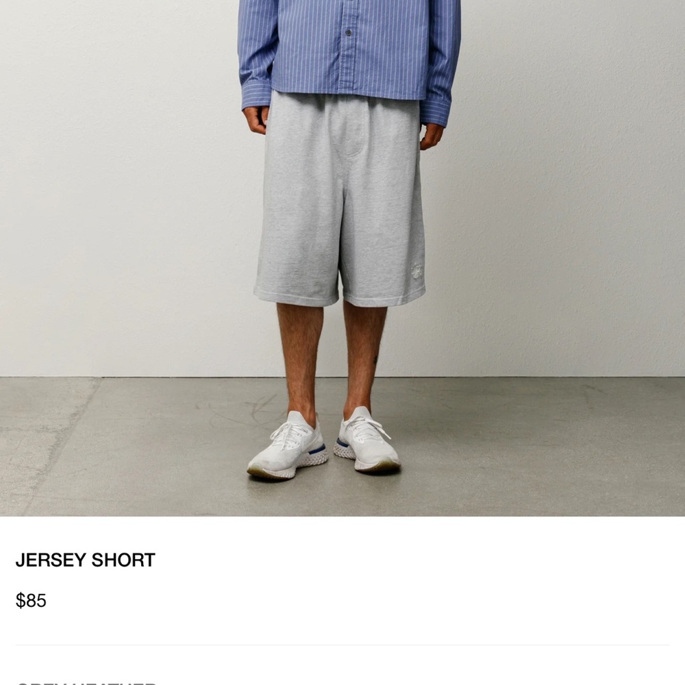 Stussy Gray Jersey Shorts